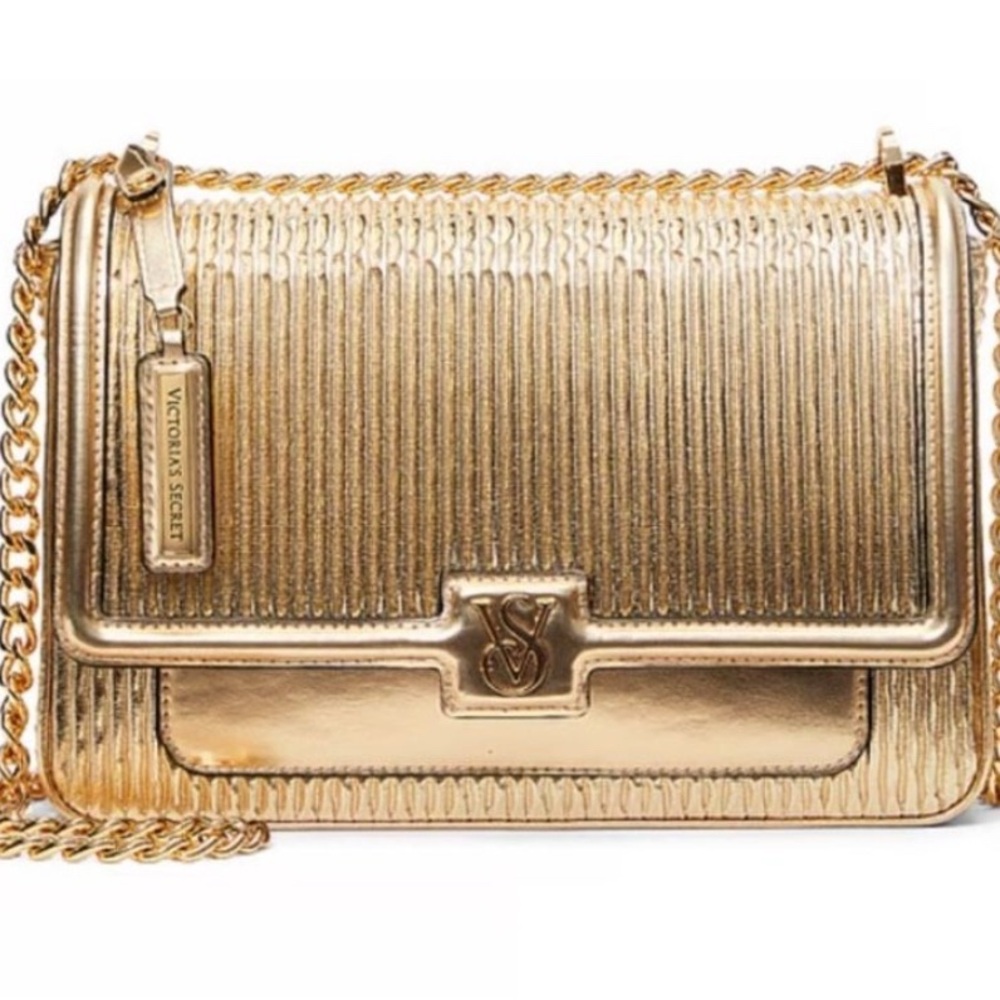 Victoria's Secret Metallic Gold Crossbody Bag